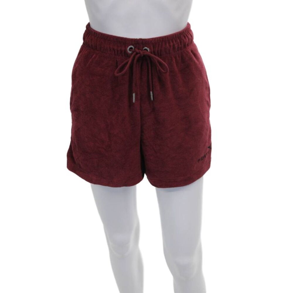Fenty Puma by Rihanna Women Sweat Shorts Red Drawstring Cotton Size XS